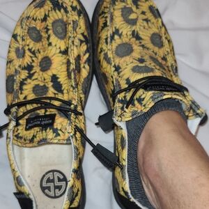 Simply Southern Yellow Sunflower Shoes